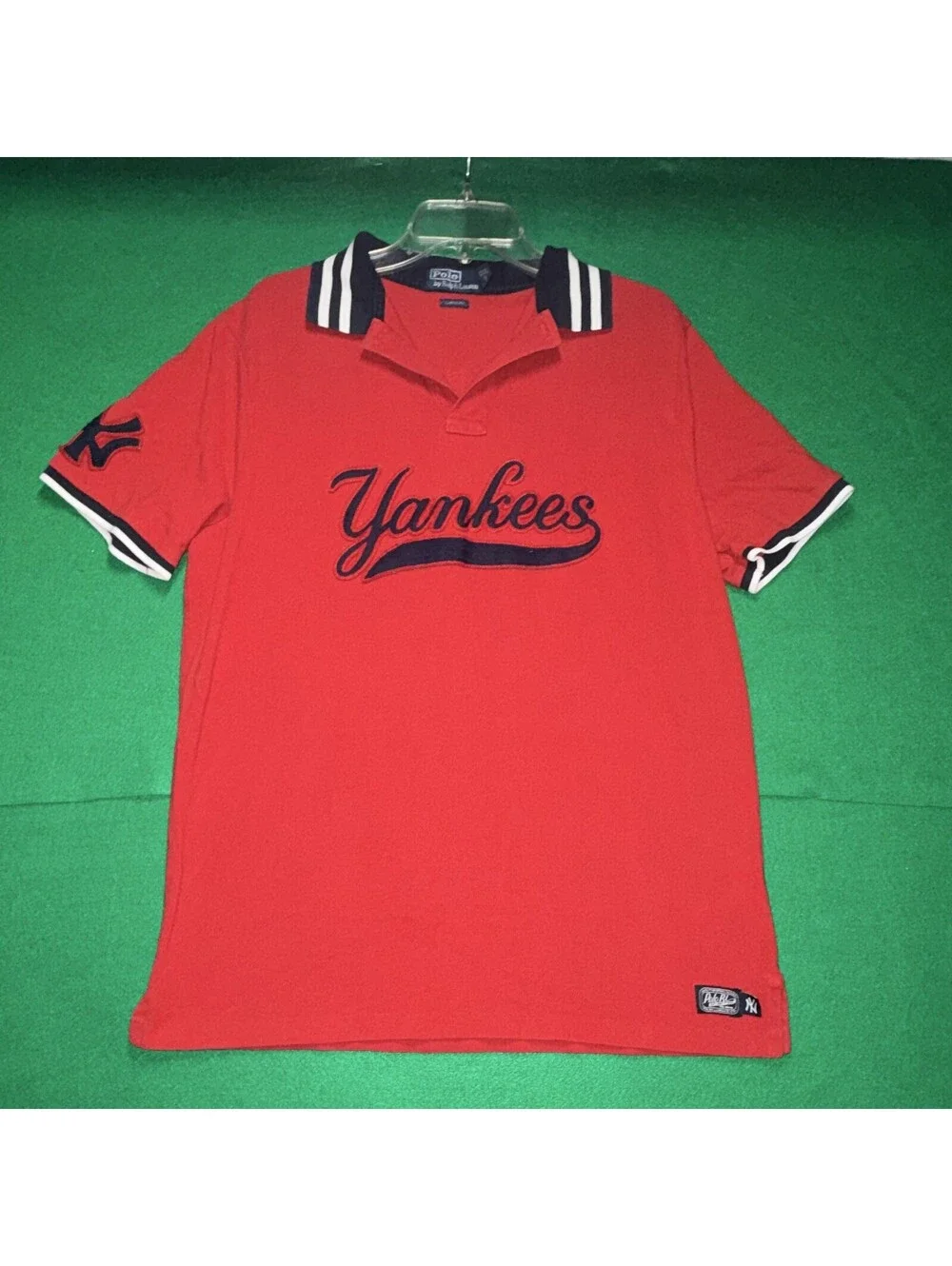 Polo Ralph Lauren x MLB New York Yankees Polo Shirt Red Classic Fit Men's Size L